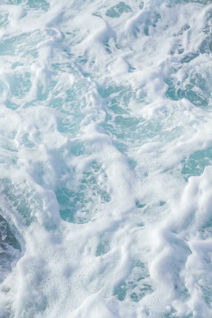 sea water forming seafoams